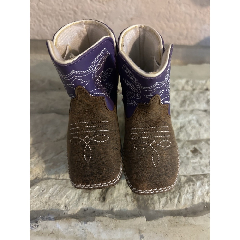 Baby Size Medium 3-8 Months Anderson Bean Cowboy Boots Bootie Western Purple